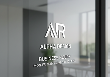 A professional vinyl decal applied to a store's glass window